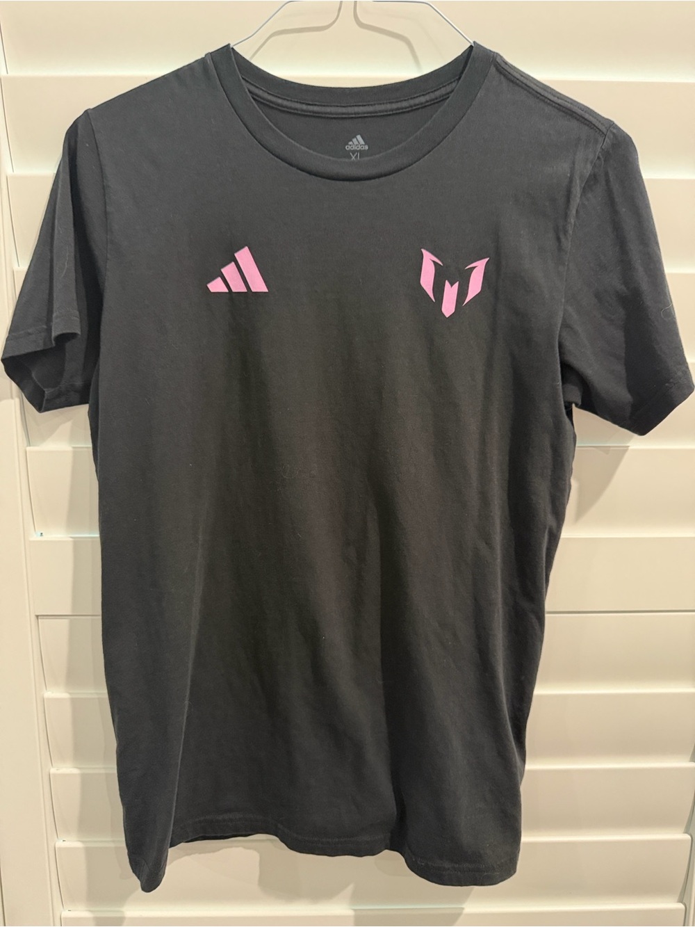 Youth adidas Black MESSI Short Sleeve Crew Neck Tee